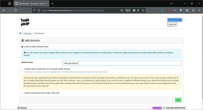 Adding main.vpn.internal domain